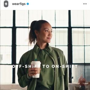 FIGS Dark Olive High Waisted Zamora